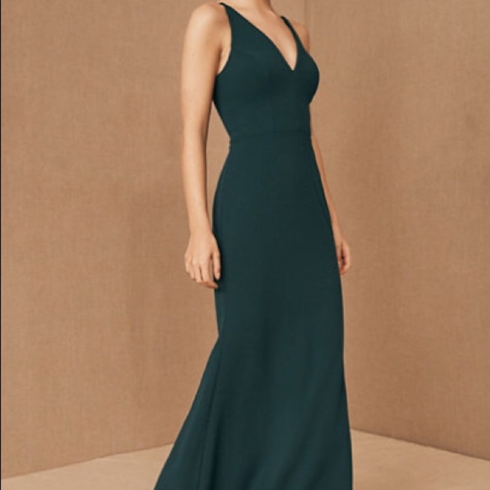 BHLDN Jones V-Neck Crepe Dress
